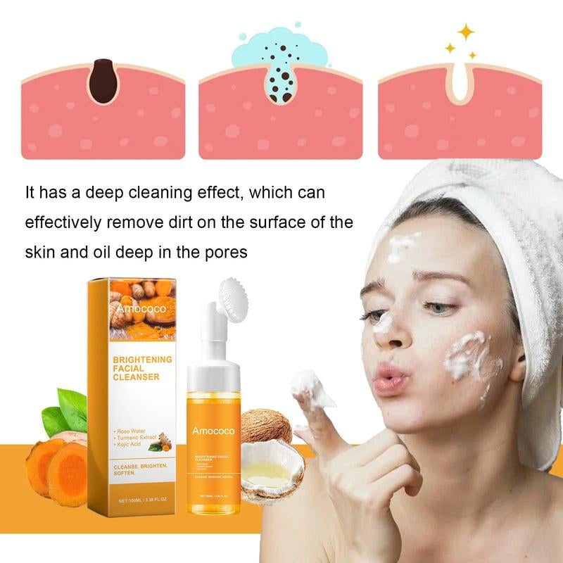 Deep Cleansing Turmeric Brightening Facial Skincarecleanser, Comfort Deep Cleansing , Oily Skin,Gir Shower Products Facial Cleansersfacial Cleansing Facial Wash