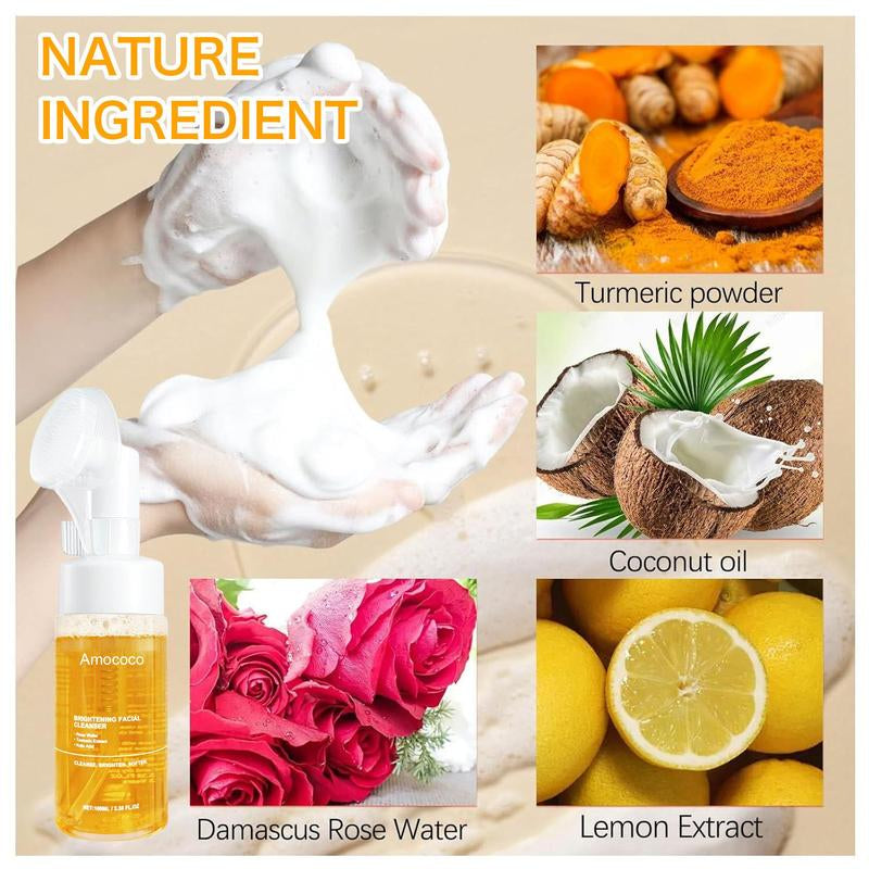 Deep Cleansing Turmeric Brightening Facial Skincarecleanser, Comfort Deep Cleansing , Oily Skin,Gir Shower Products Facial Cleansersfacial Cleansing Facial Wash